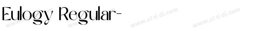 Eulogy Regular字体转换